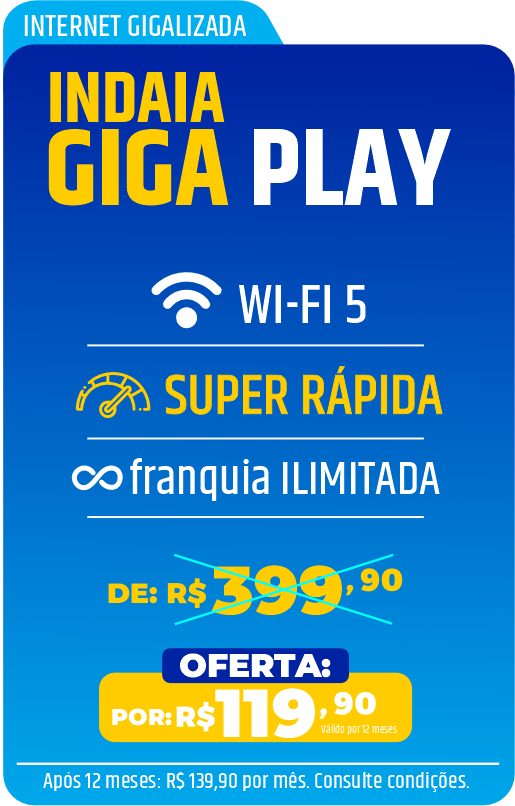 Plano de Internet Fibra Óptica GIGA START